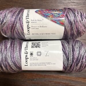 Loops & Threads Soft & Shiny Acrylic Yarn - Lavender Mix